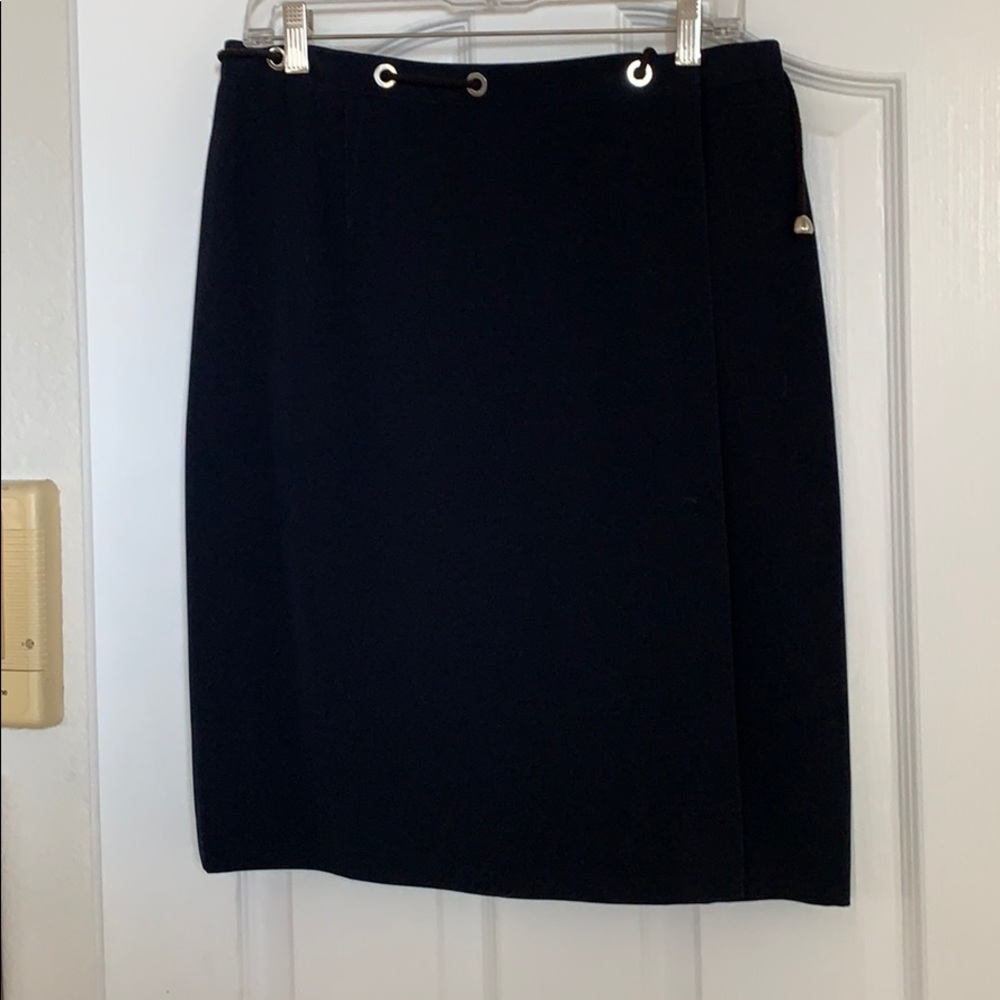 Mulger black wrap skirt new size 46 euro 14 us